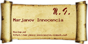 Marjanov Innocencia névjegykártya